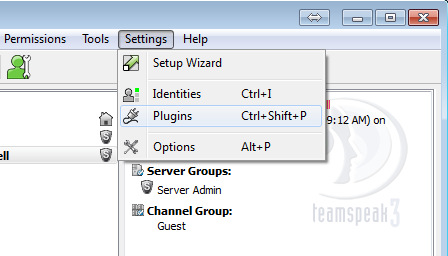 On the left, click "Teamspeak 3 Overlay Plugin" 3. On the left-bottom, click Settings