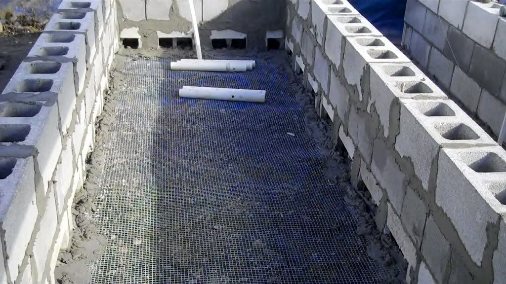 Cinderblock Drainage 2-9-2010