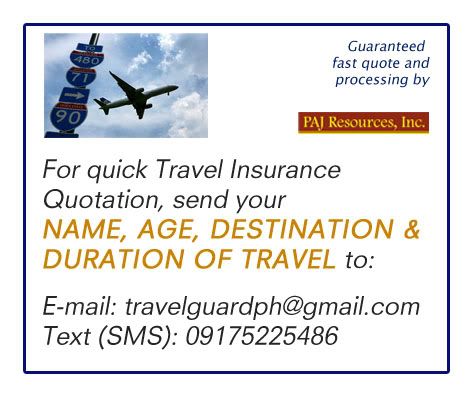 Quick travel insurance quotation Quick quotation