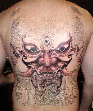 Skull Tattoo Similar With Reog From Indonesia