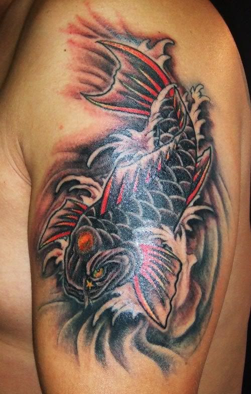 koi tattoo meaning. Japanese Koi Fish Tattoo