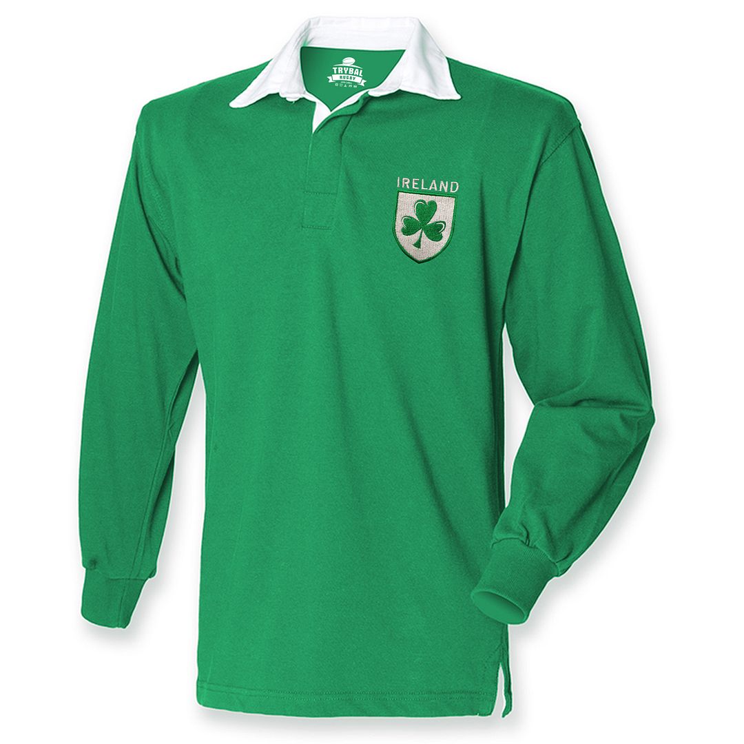 Ireland Rugby Shirt Fans Jersey Shamrock Logo Mens 6 Nations Irish RETRO TR3 eBay