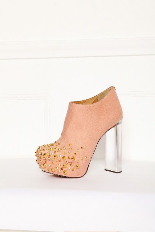 ellery,nude,lucite,ankle boot,studs