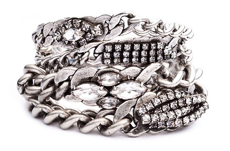 chains,metal,crystals,bracelet