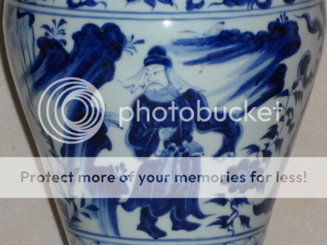 Rare Chinese blue& white porcelain People Stories vase  